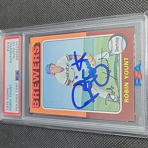 1975 Robin yount autographed  topps rookie card psa 10